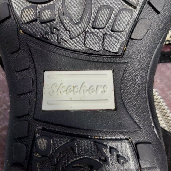 Skechers Womens Black & Grey Strappy Sandals Memory Foam Comfort - Picture 9 of 9